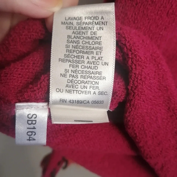 Susan Bristol Y2K Vintage Hand Embroidered Pink Button Up Fringe Cardigan Medium - Picture 11 of 12